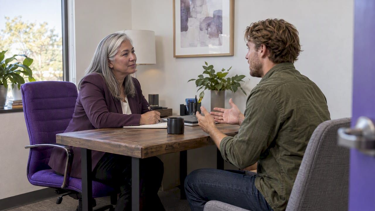 Broker listening during an agent interview